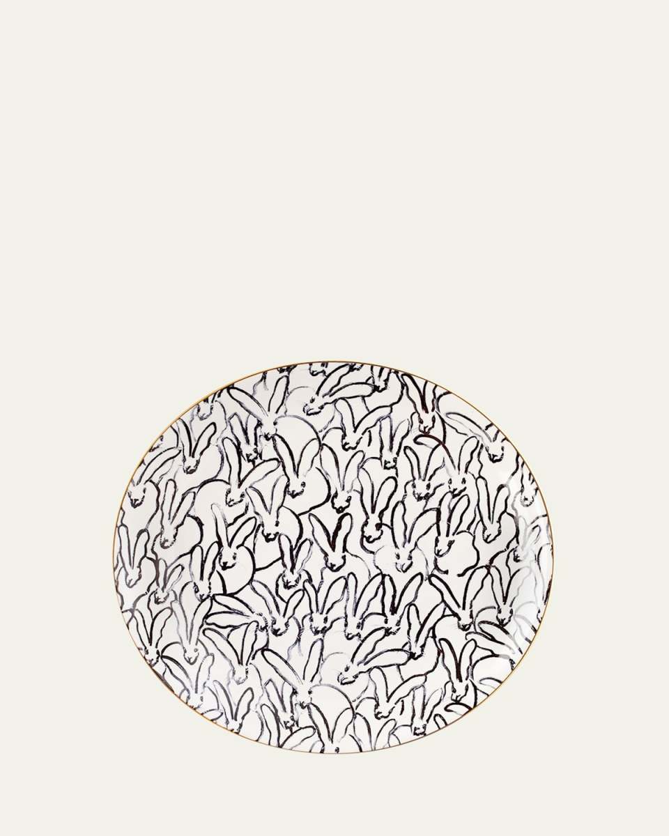 Rabbit Run Salad Plate with Gold Rim